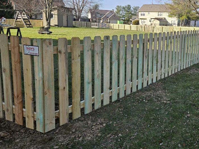 Photo of a wood fence in Indianapolis, Indiana