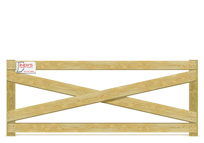 Crossbuck wood farm fence contractor in Indianapolis Indiana