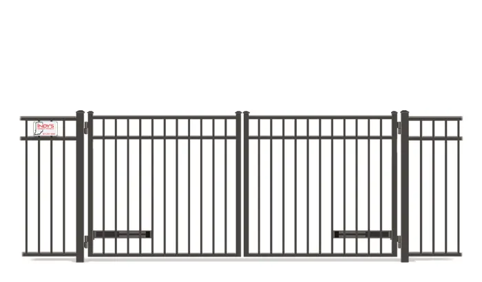 Aluminum double drive gate company in the Indianapolis Indiana area.