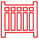 Aluminum fence icon