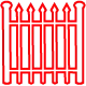 Ornamental steel fence icon